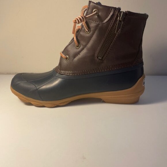 Sperry Shoes - Sperry Saltwater Duck Navy & Brown Boots